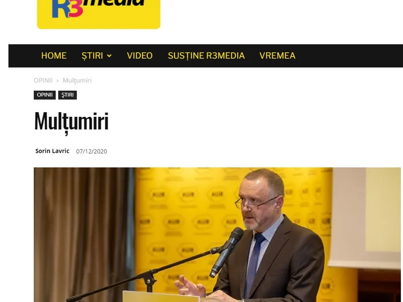 Ideologul AUR, Sorin Lavric, în deja celebrul text publicat de R3Media, în care acesta susține că va „disloca partidele din Parlament”. Captură foto site