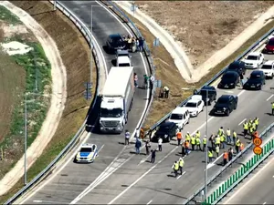 S-a deschis încă un ciot de 13 km al A0 Sud, între DN5 și DN4. Întârziere de 5 luni! - Foto: captură video