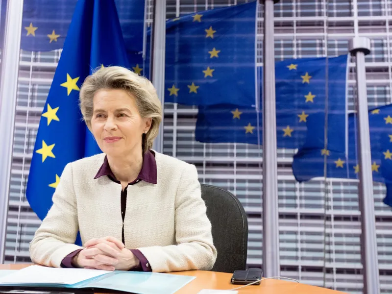 Șefa executivului european intervine în problema exporturilor de vaccinuri/FOTO: Twitter/Ursula von der Leyen