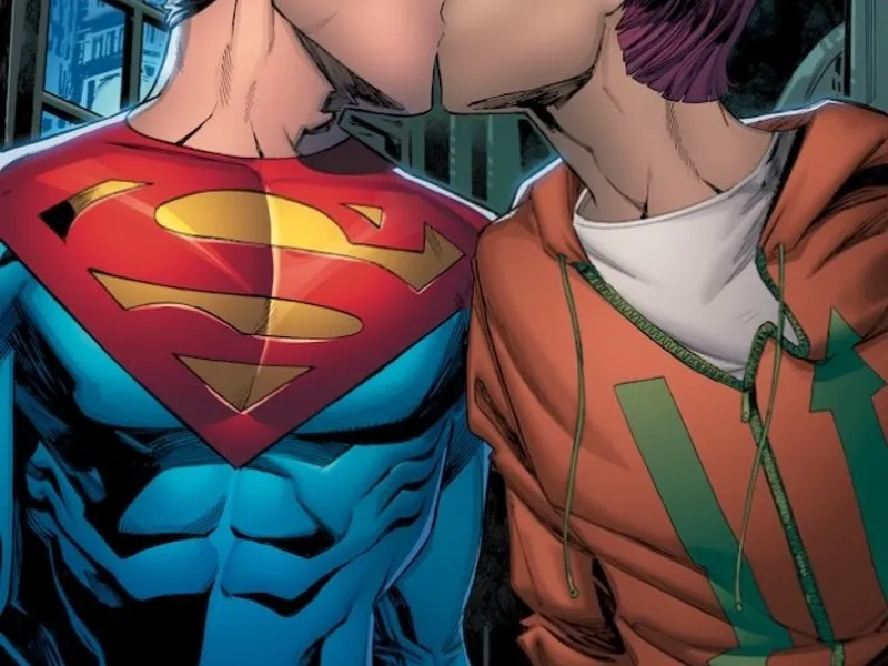 Superman devine bisexual în noua serie de benzi desenate „Superman: Son of Kal-El”. / Foto: pride.com