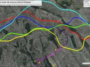 Autostrada A8 ar traversa lângă Iaşi o zonă cu potenţial mare de alunecări de teren/FOTO: ziaruldeiasi.ro