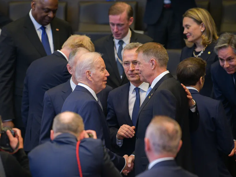 Întâlnire Iohannis-Biden la sediul NATO/ FOTO: presidency.ro