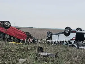 Accident rutier grav, lângă baza militară Mihai Kogălniceanu. Patru persoane au fost rănite - Foto: Ziua de Constanța