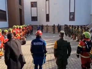 VIDEO O ceremonie memorială funerară a fost ţinută pentru câinele salvator Proteo, mort în Turcia - Foto: captură YouTube/World Information Center