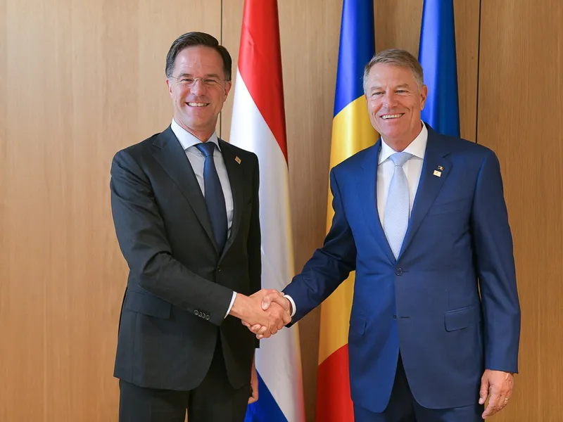 Klaus Iohannis, discuții cu premierul olandez, Mark Rutte / FOTO: twitter.com