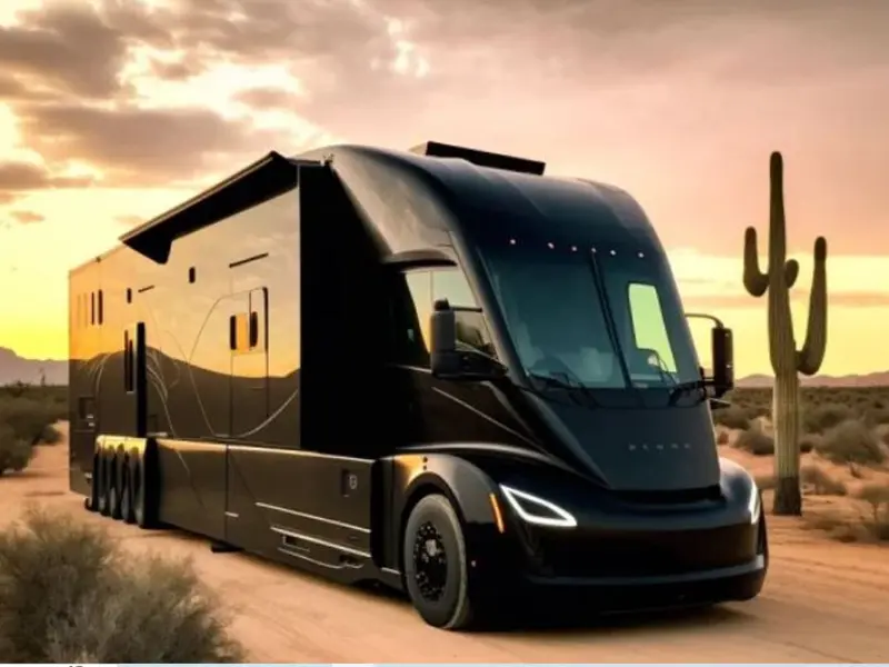 Rulota Tesla Semi, complet electrică/Foto: twitter