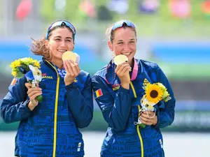 Simona Radiș și Ancuța Bodnar au adus singurul aur pentru România la Tokyo2020. Foto COSR