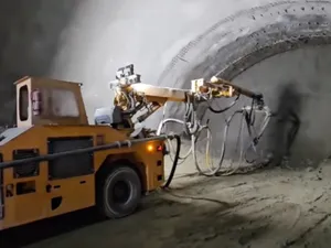 VIDEO Cum arată primul tunel săpat în munte pe Autostrada Sibiu - Pitești. Ce termen are? - Foto: Captură video/ Facebook