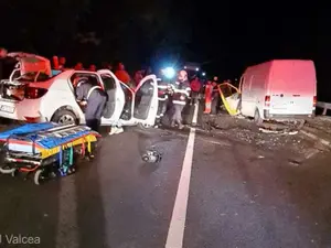 Accident grav pe Valea Oltului, la Câineni/foto: ipjvalcea