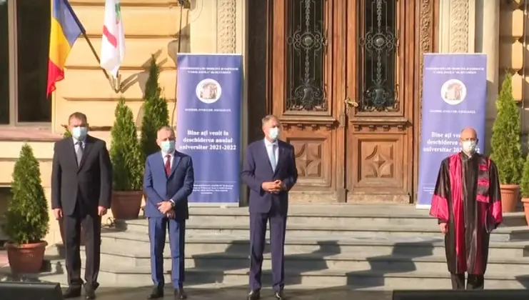 Președintele a participat la deschiderea anului universitar la Facultatea de Medicină. FOTO: captură video