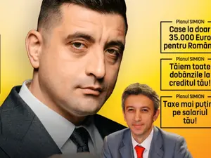 George Simion, promisiuni de 5 ori mai gogonate ca Dan Diaconescu: 1.000.000 case de 35.000€ - Foto: Colaj