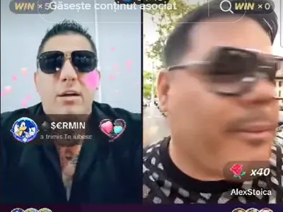 Interlopul Adrian Corduneanu se luptă cu interlopul Alex Stoica pe TikTok Foto: captură TikTok