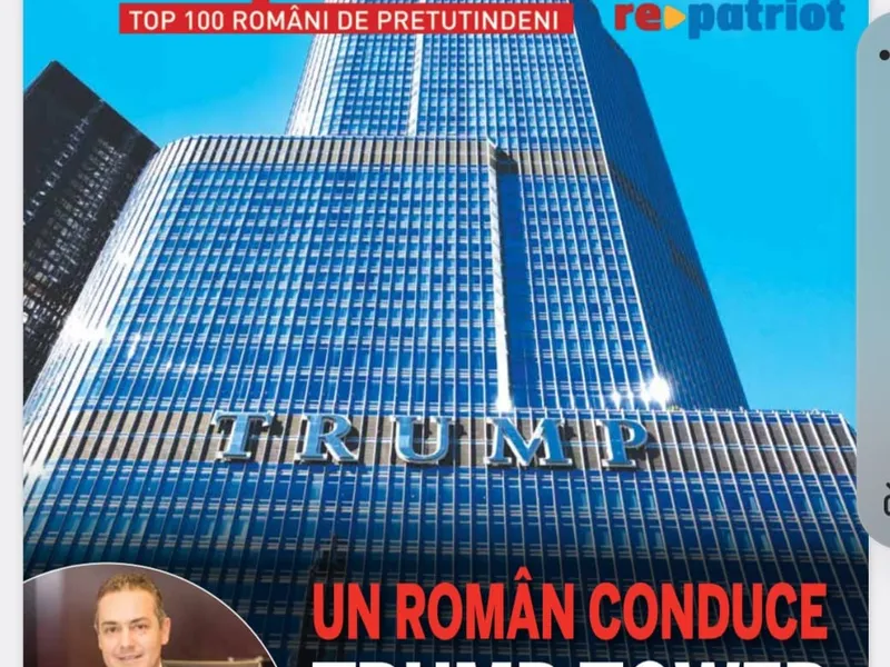 Gabriel Constantin, românul care conduce Trump Tower din Chicago, pe coperta Top 100 Români de Pretutindeni din 2019 Foto: repatriot.ro