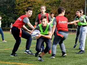 Meciurile copiilor au fost aprig disputate  FOTO: #RugbyTonyVaio