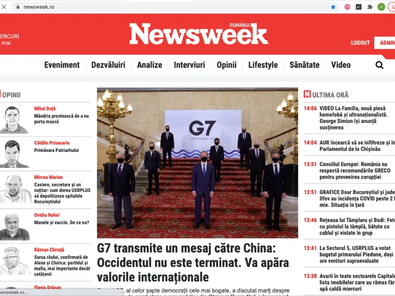 SATI: Newsweek.ro, audiență peste concurenți direcți (știri & analize) la numărul de cititori unici/FOTO: newsweek.ro