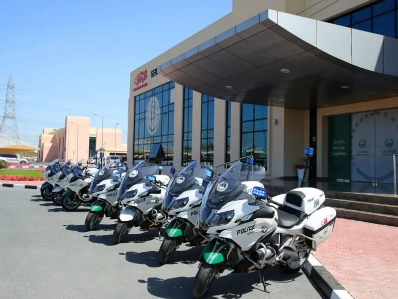 Motociclete BMW de poliție în Dubai. /Foto: gulfbusiness.com