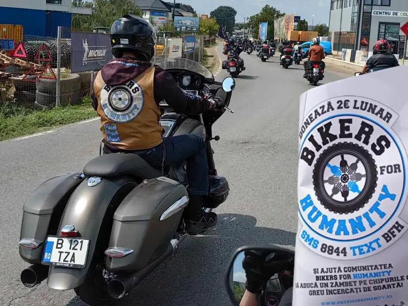 Rockerii de la Bikers for Humanity, apel pentru ajutorarea românilor afectați de inundații - Foto: Facebook/Cristian Hrubaru