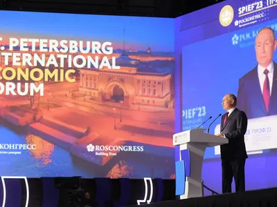 Vladimir Putin a avut un discurs în deschidere Forumului Economic Internațional de la Sankt Petersburg din Sankt Petersburg, Rusia Foto: profimediaimages