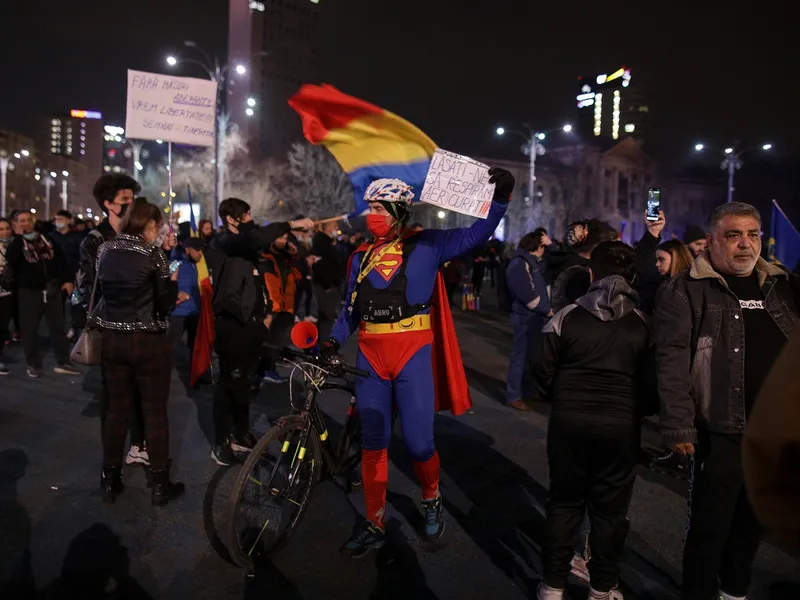 Mesaj violent către protestatari / Inquam Photo/ Octav Ganea