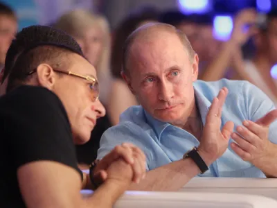 Van Damme, alături de Putin în 2010 - FOTO: PROFIMEDIA