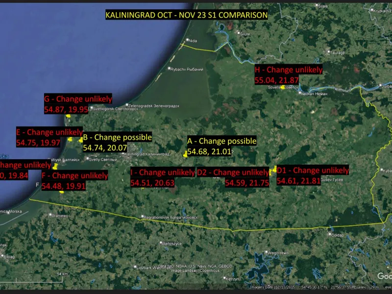 Rusia și-a transferat apărarea aeriană S-400 mai aproape de Ucraina - Foto: Google Earth/Bellingcat