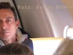 Radu Mazăre, în avionul către închisoarea din România/FOTO: Sonia Simionov