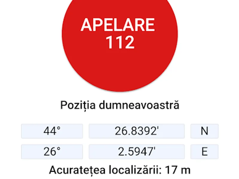 Sursa: Aplicație Apel 112