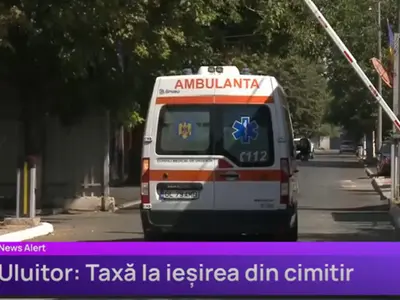 Strigător la cer în Galați! Ambulanță aflată în misiune, obligată să achite taxă de acces în cimitir - Foto - captura Digi24(imagine cu caracter ilustrativ)