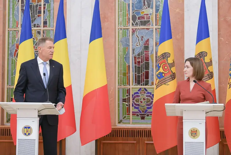 Iohannis a discutat cu Maia Sandu / FOTO: presidency.ro