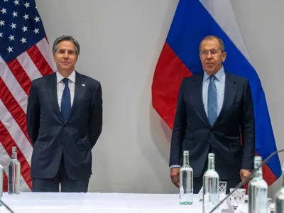 Anthony Blinken și Serghei Lavrov. Foto: Twitter