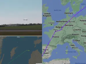 Un avion aparent fără piloți s-a prăbușit în Marea Baltică. NATO a trimis avioanele de vânătoare - FOTO: Twitter/@flightradar24