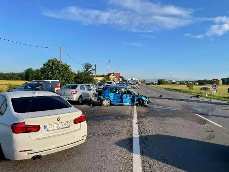 Carambol mortal cu trei mașini, în „intersecția morții” de pe DN 1 de la Băicoi. / Foto: Info Trafic 24, Facebook