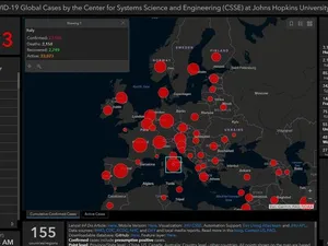 Harta pandemiei de coronavirus la zi/FOTO: CSSE