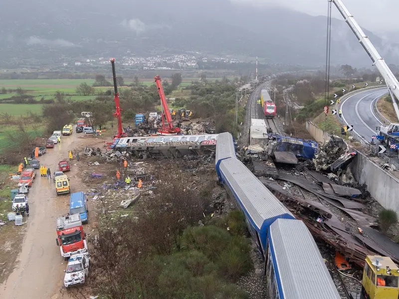 Accident feroviar în Grecia FOTO: Profimedia Images