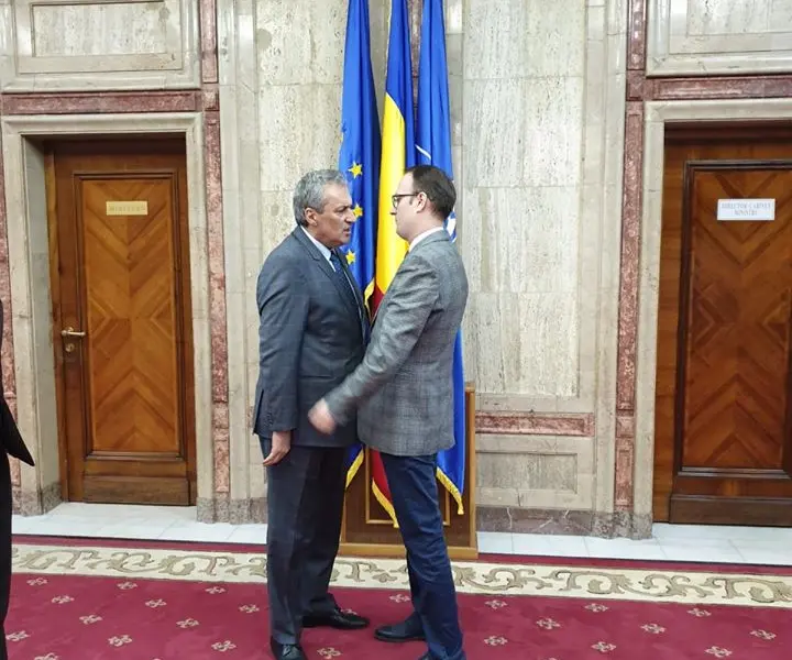 Alexandru Cumpănașu la o întâlnire cu noul ministru de Interne, Marcel Vela Foto: Facebook