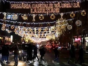 Cât vor costa luminițele de Crăciun în București anul acesta. Doar anumite artere vor fi împodobite Foto: captură video DIGI24