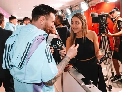 Messi și jurnalista din Argentina - Foto: Clarin