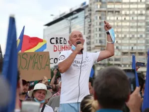 "Garcea" la protest/FOTO: romaniatv.net