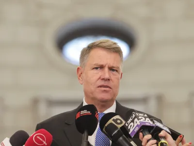 Klaus Iohannis a avut un discurs agresiv față de Liviu Dragnea. Foto Inquam Photos/Octav Ganea