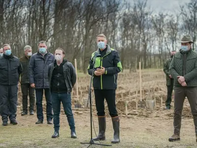 Klaus Iohannis la Dăbuleni/FOTO: ecopolitic.ro