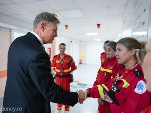 Iohannis, vizită la Spitalul Clinic de Urgenţă Bucureşti. Ruda unui pacient s-a plâns de condiţii - Foto: Presidency.ro