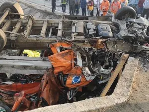 Accident grav în Călugăreni/FOTO: IGSU