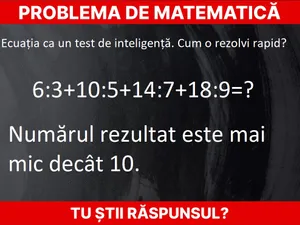 Problemă de matematică Foto: Newsweek