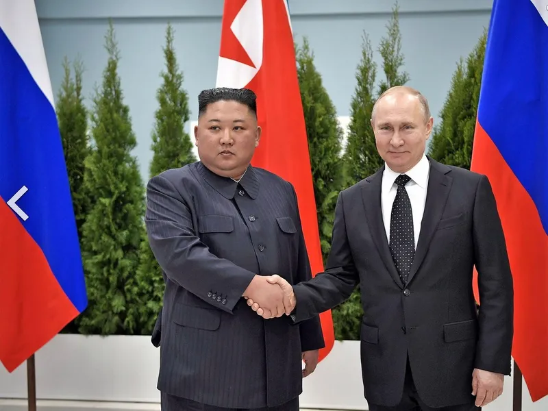 Kim Jong Un și Vladimir Putin / Foto: Profimedia