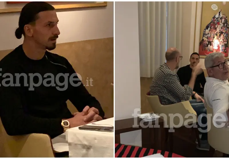 Zlatan Ibrahimovici a fost surprins într-un restaurant  /Fanpage.it