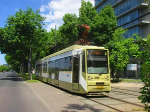 Linia tramvaiului 32, blocată pe Calea Rahovei pe sensul spre Piața Unirii/FOTO: Facebook/STB