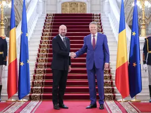 Preşedintele Consiliului European, Charles Michel, a fost primit Klaus Iohannis la Palatul Cotroceni. - Foto: presidency.ro