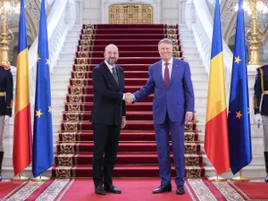 Preşedintele Consiliului European, Charles Michel, a fost primit Klaus Iohannis la Palatul Cotroceni. - Foto: presidency.ro