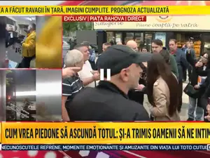 Jurnaliștii Realitatea TV și candidatul USR, agresați în Piața Rahova. Sursa foto: captură TV