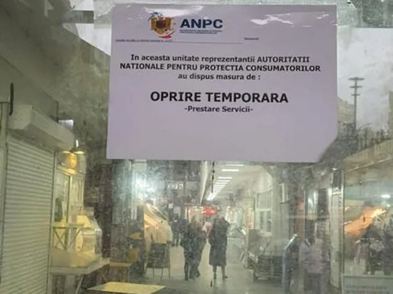 Piaţa Obor din București, închisă temporar de către comisarii ANPC. / Foto: agerpres.ro